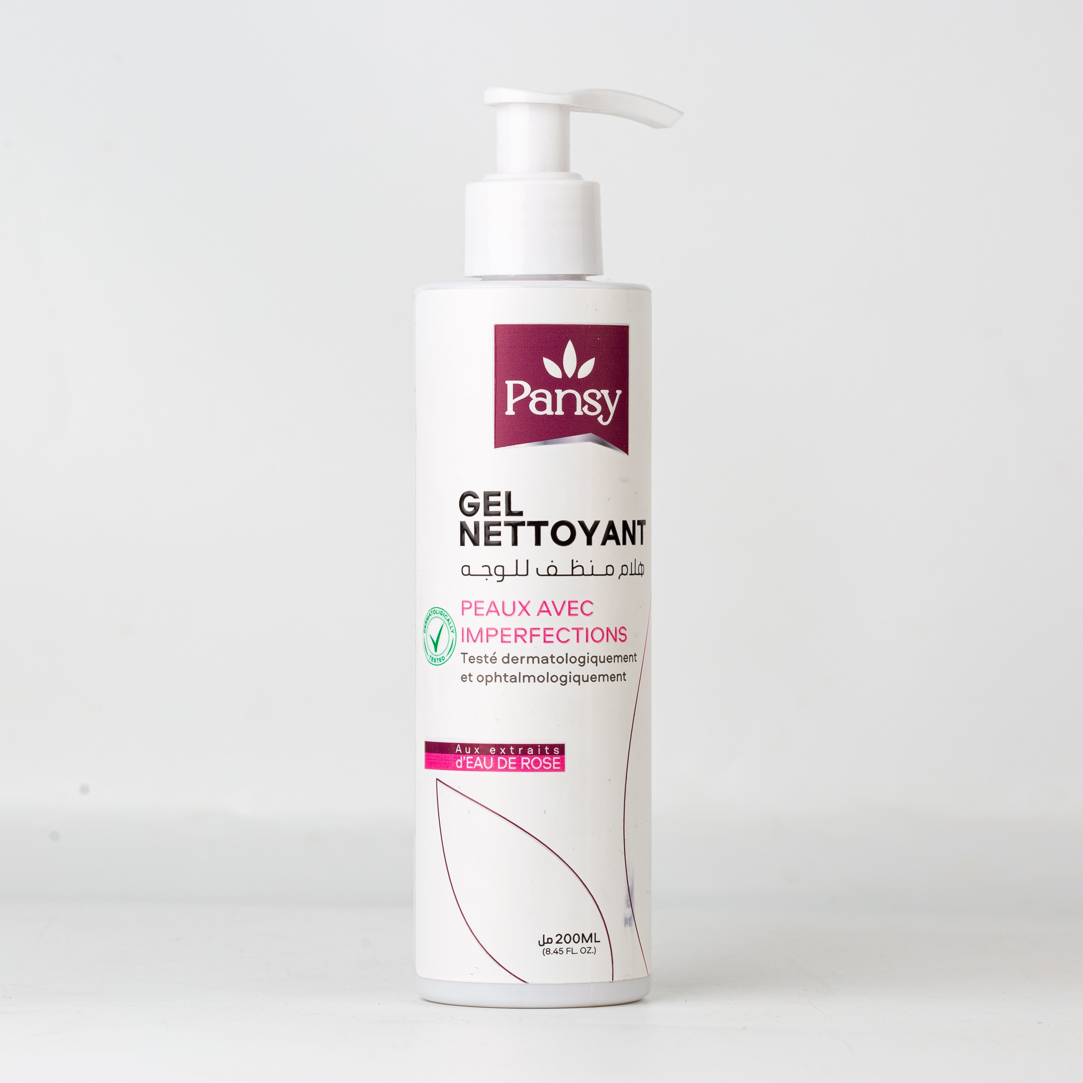 gel nettoyant aux extraits d’eau de rose